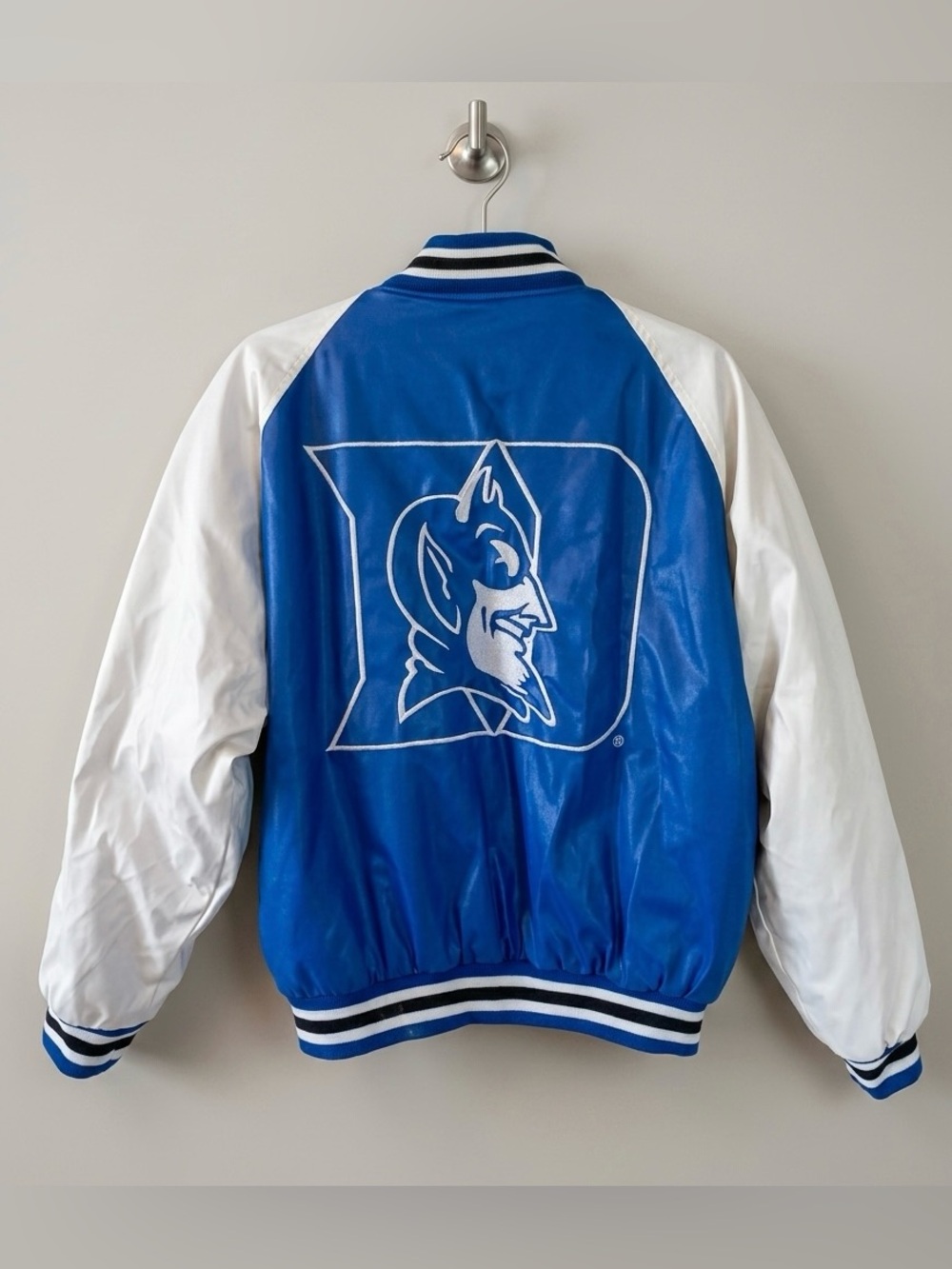 Steve & Barry's Vintage Blue and White Duke Blue Devils Varsity Jacket